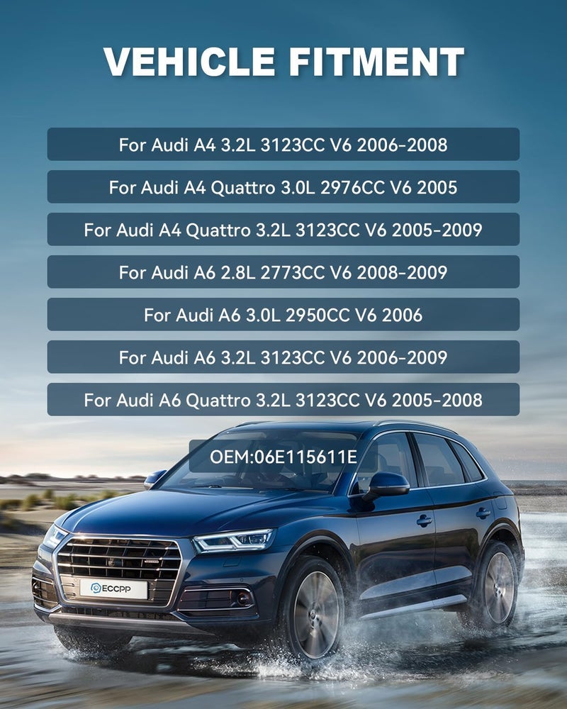 ECCPP Engine Oil Level Dipstick Replacement 2006-2008 for Audi A4 2005-2009 for Audi A4 Quattro 2006-2009 for Audi A6 2005-2008 for Audi A6 Quattro Fluid Indicator Oil Dip Stick 06E115611E - Image 2